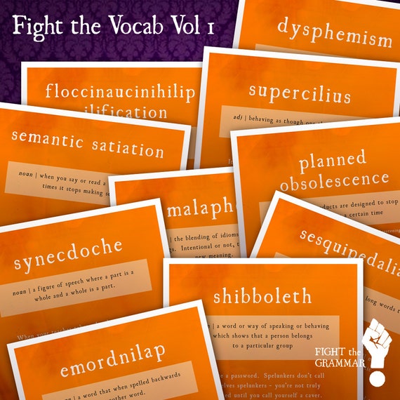 Items similar to Fight the Vocab Vol.1 on Etsy
