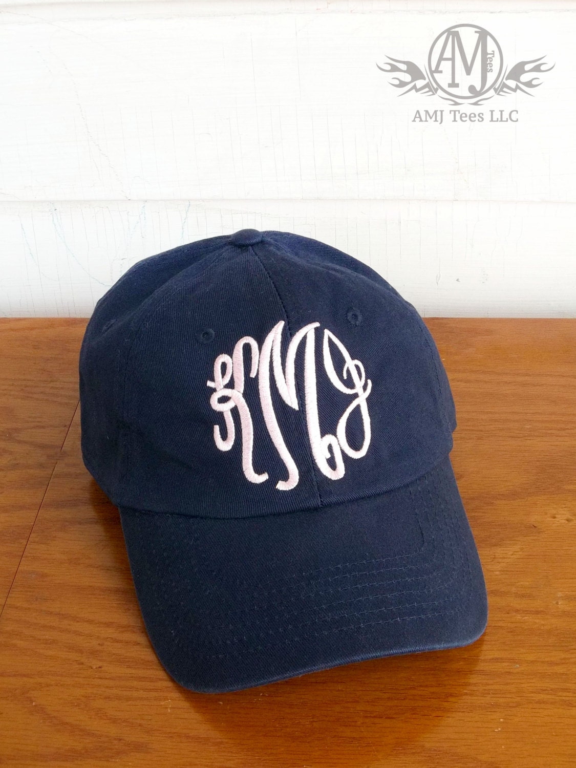 Monogrammed hat for women women&#39;s navy baseball cap
