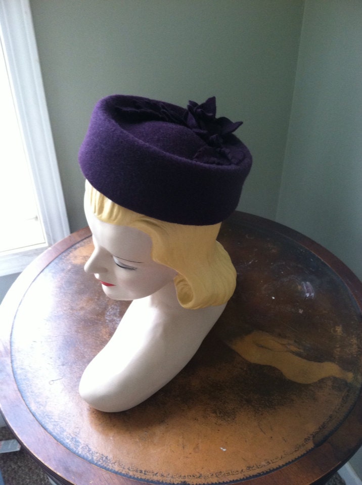 Kate Middleton Hat Pillbox Wool Felt