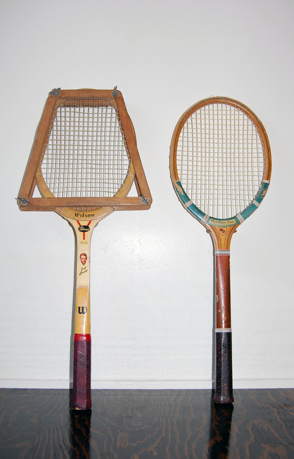 Two 1950s Wooden Tennis Rackets by peterbest on Etsy