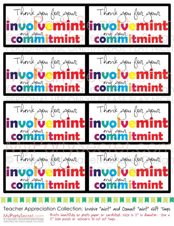 thank you for your commit mint printable just b.CAUSE