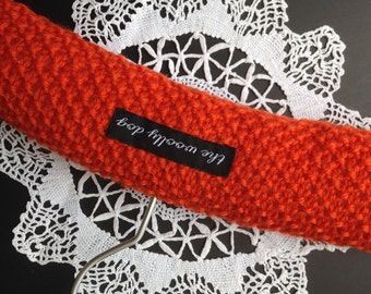 Baby Shower Gift, Baby Hangers, Children's Hanger, Padded Hangers, UK Seller, Orange, Pure Wool,