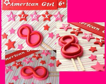 American+Girl+Fondant+Cakes Fondant Cake Topper Set - American Girl Cake Topper - Designed to fit ...