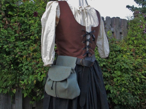 Renaissance Belt Bag Womens Medieval Purse Woven by FolkOfTheWood
