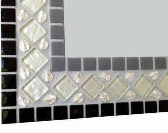 Mirror Mosaic Wall Art colorful mosaic mirror // large wall mirror // red green Mirror Mosaic Wall Art colorful mosaic mirror // large wall mirror // red green