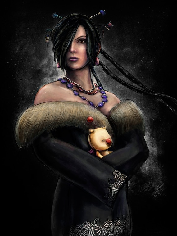 Final Fantasy X Lulu Painting Signed Museum Quality Giclée.