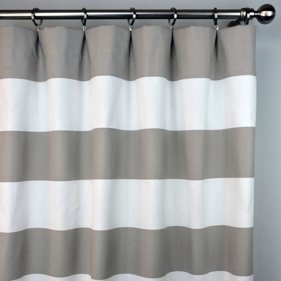 Beige And Teal Curtains Black and White Horizontal Stri