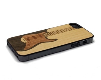 iPhone 5 Case Wood Electric Guitar, Wood iPhone SE Case, iPhone 5S Case Wood