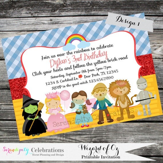 Wizard Party Invitation Thank You Card & Wrap Around