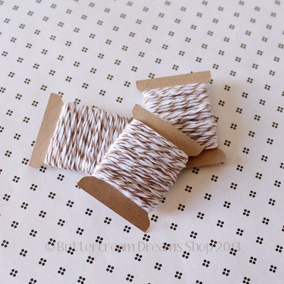 Bakers Twine - Brown - 15 Yards - 4 Ply Brown Cotton Bakers Twine for Scrapbooking Giftwrapping Cardmaking Il_570xn