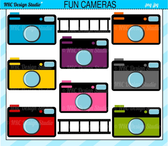 FINAL SALE Photography Clip Art Fun Cameras by NRCDesignStudio