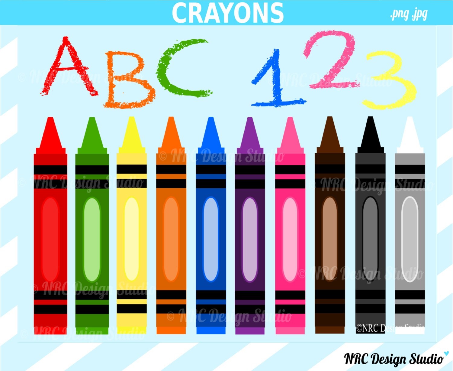 School Crayons Clip Art