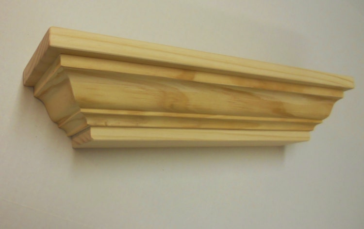 Pine 18 inch Crown Molding Floating Shelf Floating by LoneStarWood