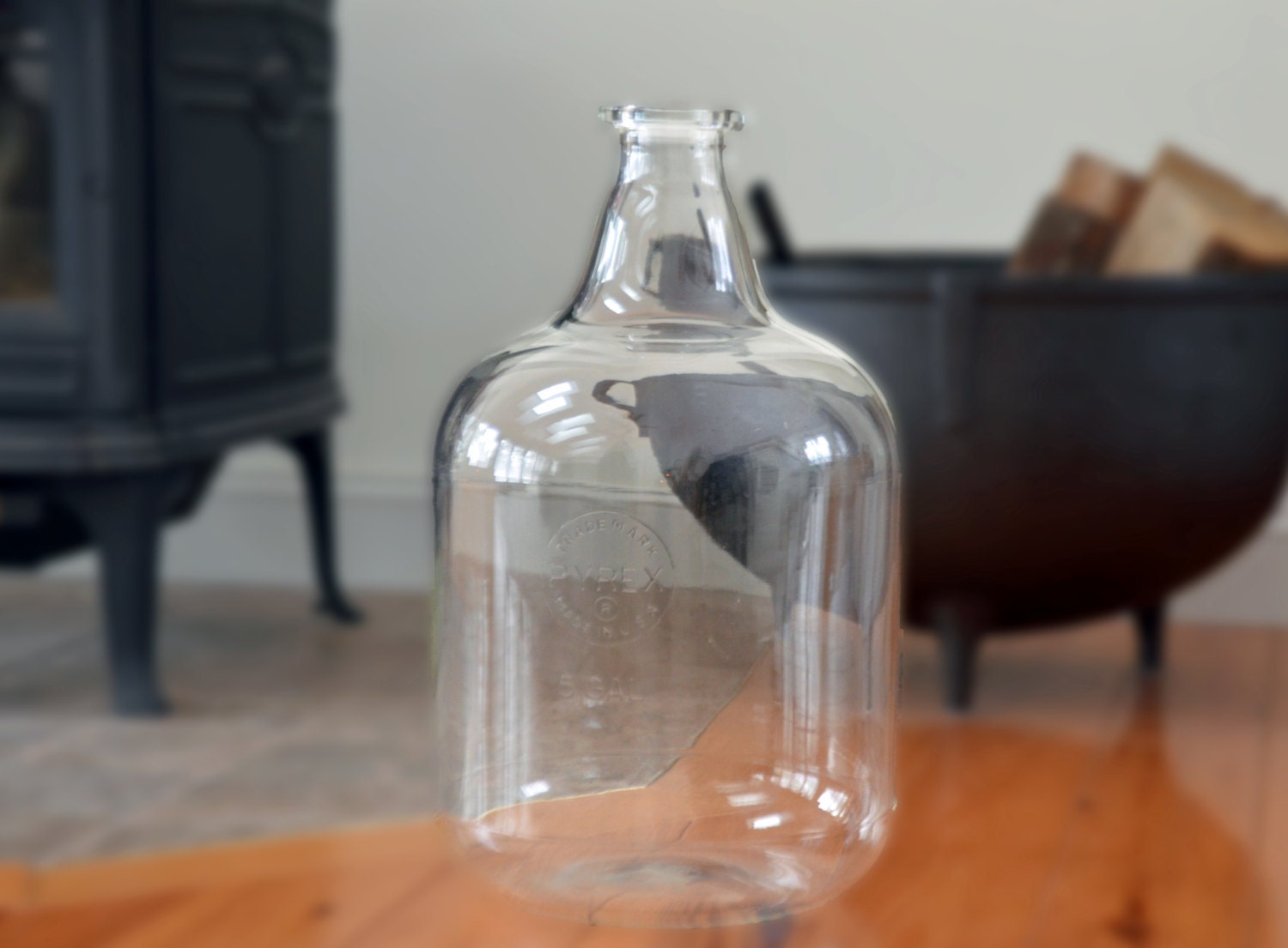 Items similar to Pyrex Glass Jug 5 Gallon Carboy Antique Home Decor
