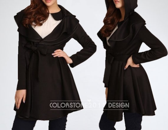 women's Princess style hood Coat jacket by colorstore2011 on Etsy