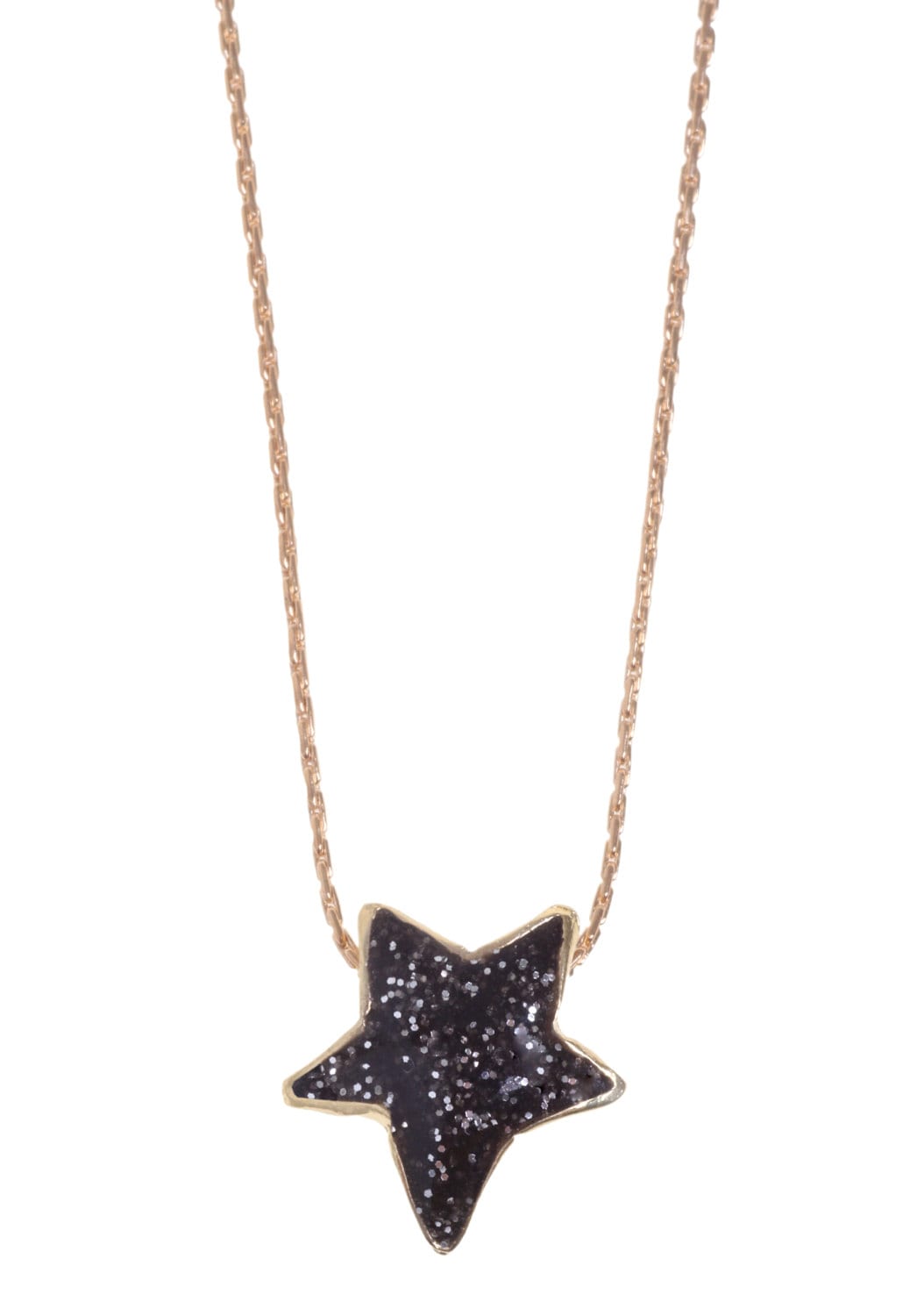 14K Gold Filled statement small Star pendant Necklace inlaid