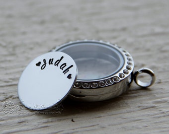 Custom Locket Plate Personalized Plate Memory Locket Plate- Custom Floating Plate - Custom Floating Disk/Coin/Screen - Custom Locket Pendant