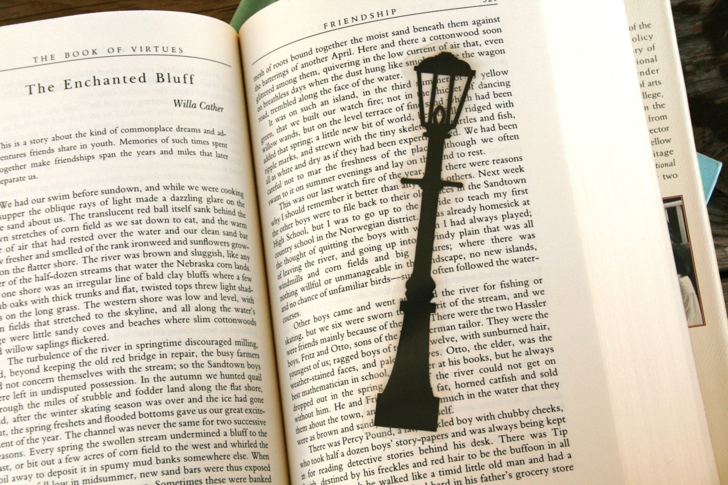 narnia lamp post hand cut silhouette bookmark the