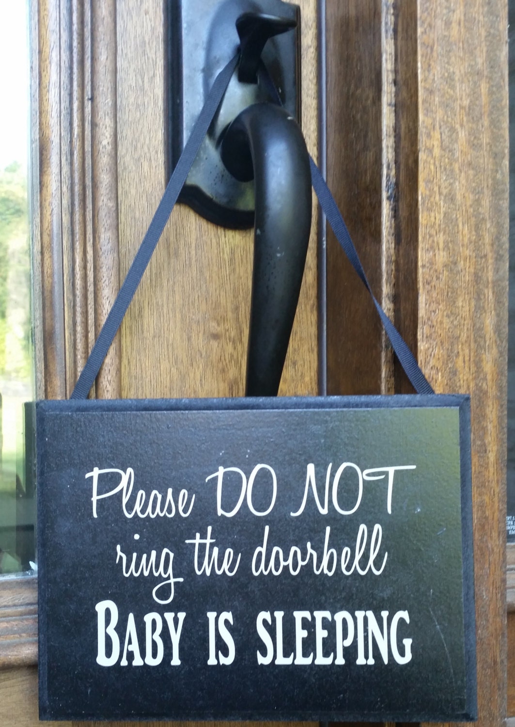 Please DO NOT ring the doorbell...Baby Sleeping Sign