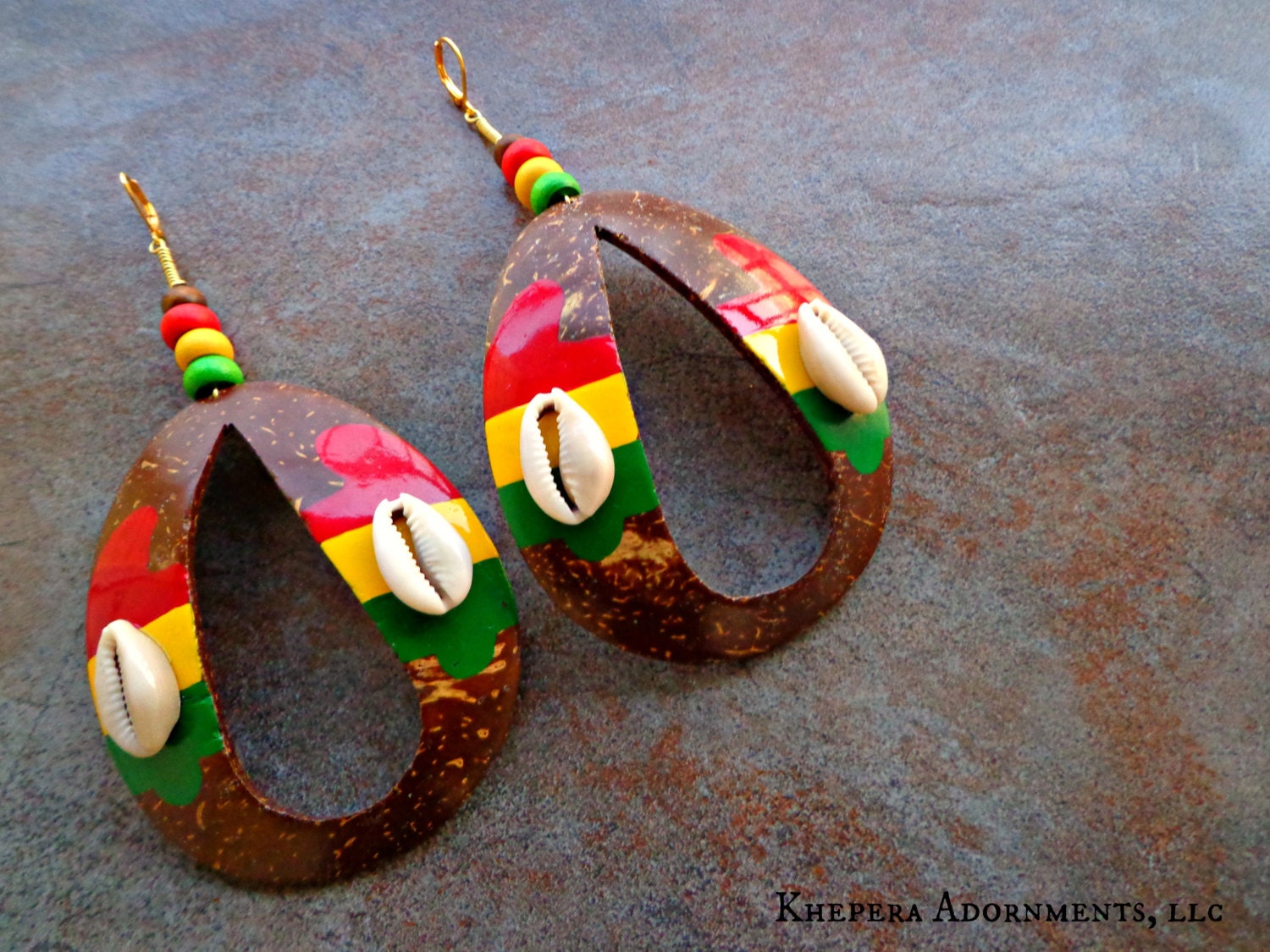 Coconut Shell Earrings Coco Shell Earrings Large Shell Hoop