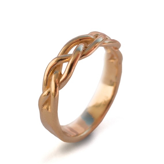Ring - 18K Rose Gold Wedding Ring , Wedding Band , 18K Gold Ring ...