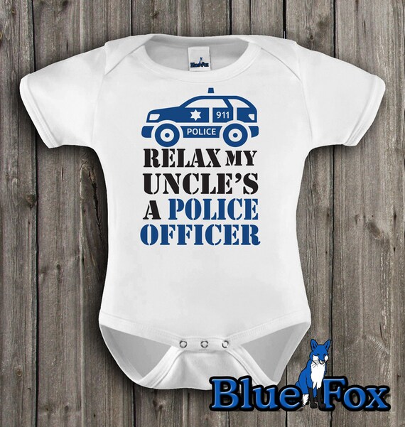 Police Officer baby clothingRelax my Uncle's a Police