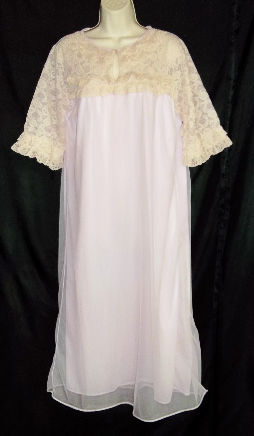 Vintage Lingerie 1950s MARY BARRON Nightgown by ReallyCoolClothes