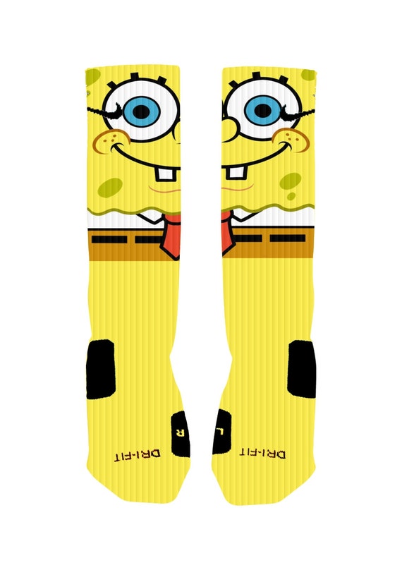 Custom SpongeBob Socks Custom Nike Elites by ShopElevateGear