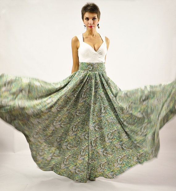 Maxi Skirt  Long Skirt Floral skirt Floor length skirt от FatBerry