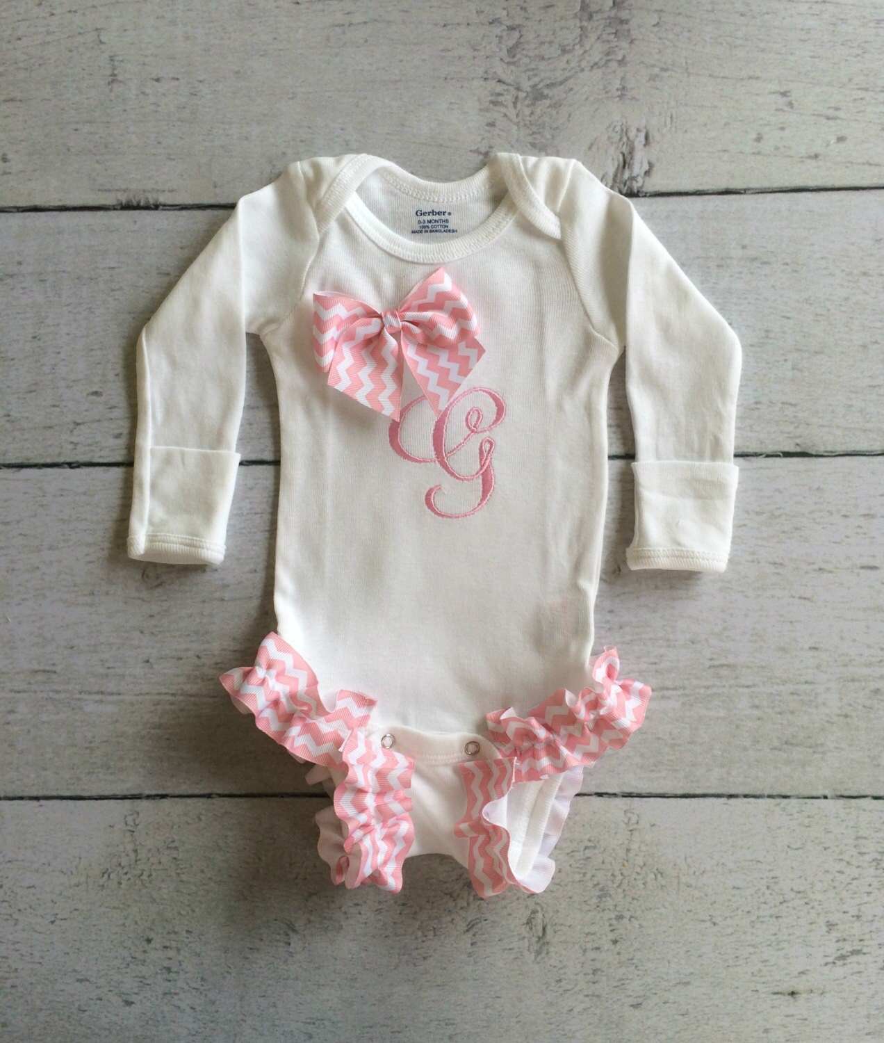 Personalized Baby Girl Onesie by PreciousBabyAttire on Etsy