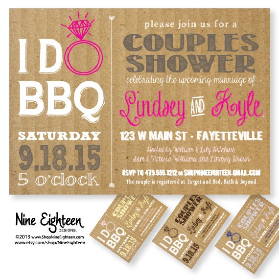 Couples Shower Invitations Bbq 5