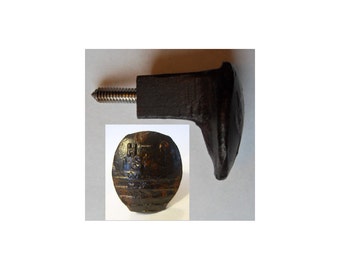 Free Shipping Easy Screw Railroad Spike Knob Door Pull Cupboard Set Handmade Vintage Antique Rustic Re-purposed Old House Restoration