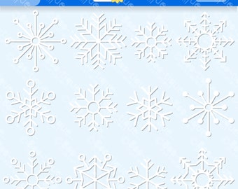 White Snowflakes Digital Clipart. Snowflakes Clip Art for Instant Download. Christmas Clipart. Snowflakes Clipart. Winter Clipart. Snowflake