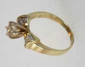 14K yellow gold diamond ring 1.25 carats. free shipping                       . m106712.