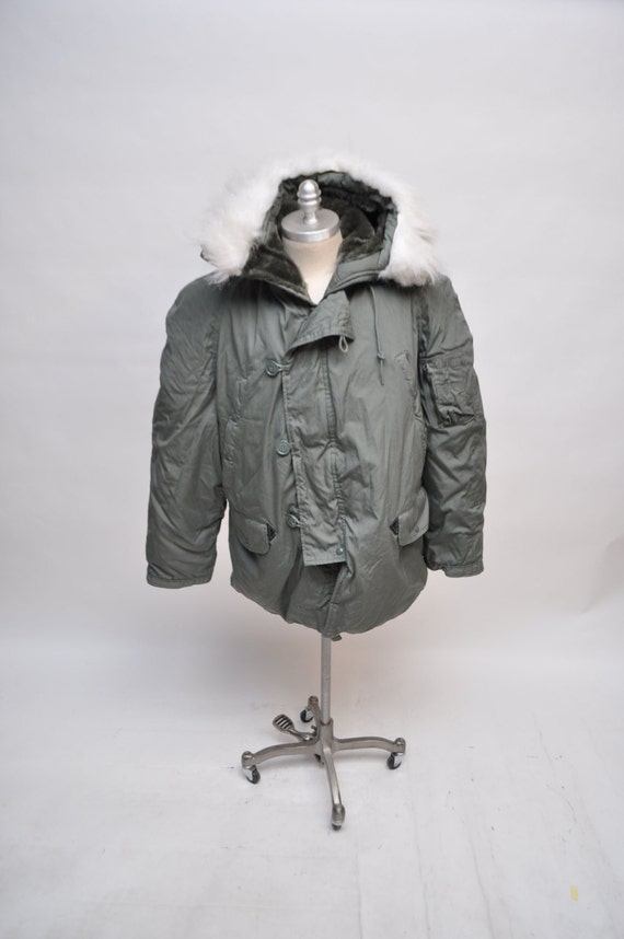 Items Similar To Vintage N-3B Jacket Military Parka Coat Extreme Cold ...