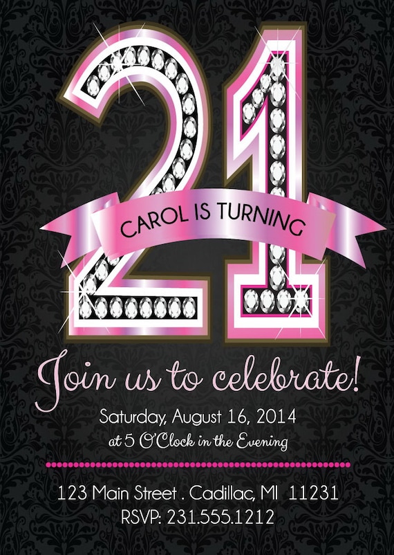 21St Birthday Invitations Template Free