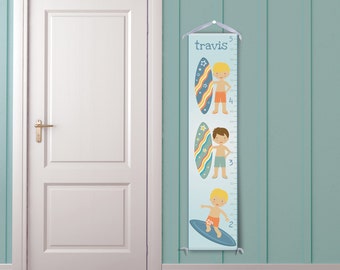 Surfing Boys Personalized Growth Chart