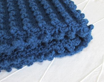Navy Blue Stroller blanket - Car seat blanket - Baby blanket - Crib blanket - Carriage throw - Navy Blue