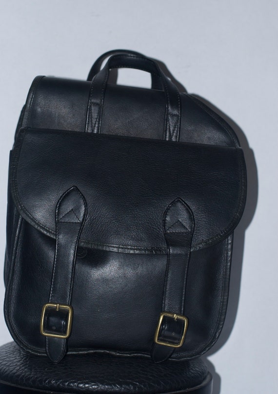 Reserved Vintage The J. Peterman Company Black Leather