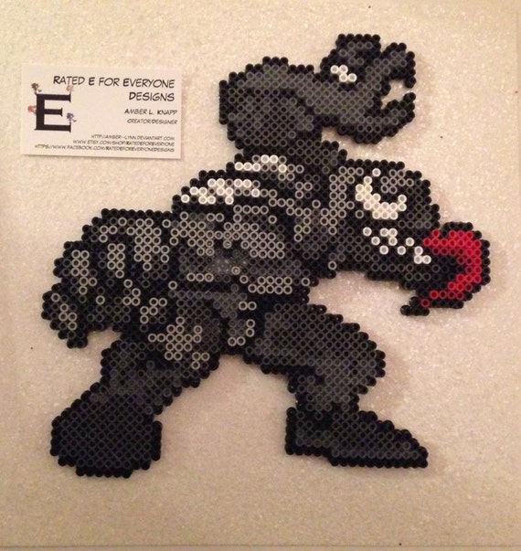 Venom Perler Bead Sprite Design by RatedEforEveryone on Etsy