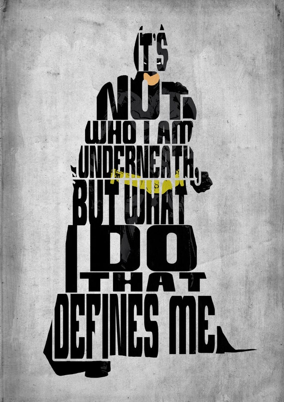 Batman Dark Knight Poster Minimalist Typography Poster