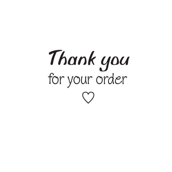 Items similar to Thank you for your order rubber stamp on Etsy