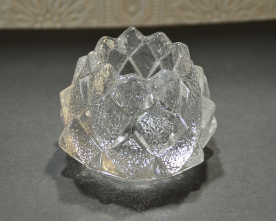 Orrefors Crystal Candle Holder made in Sweden by WoosterAndJeeves