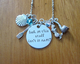 Little Mermaid Necklace Ariel Inspired. Look at this stuff isn't it neat?. The Little Mermaid necklace gift. Little Mermaid jewelry necklace