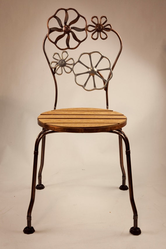 Daisy Bistro ChairCopper Fauxwood patio chair by JoyfulHabitat