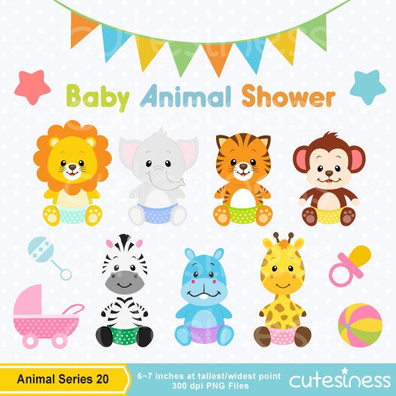 Baby Animal Clipart Baby Animal Clip art Baby Jungle