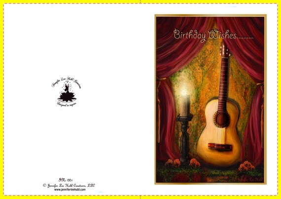 Printable Birthday Cards Guitar | printable spanish guitar birthday card Printable Birthday Cards Guitar | printable spanish guitar birthday card