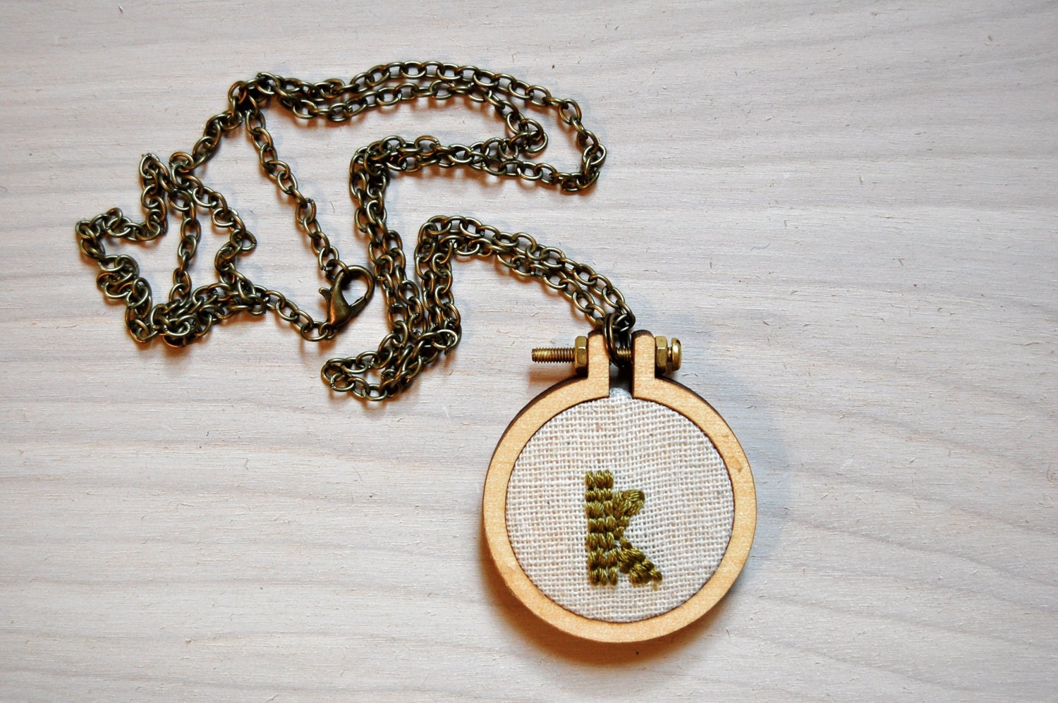 CUSTOM Mini Embroidery Hoop Necklace / by DoveHouseHandmade