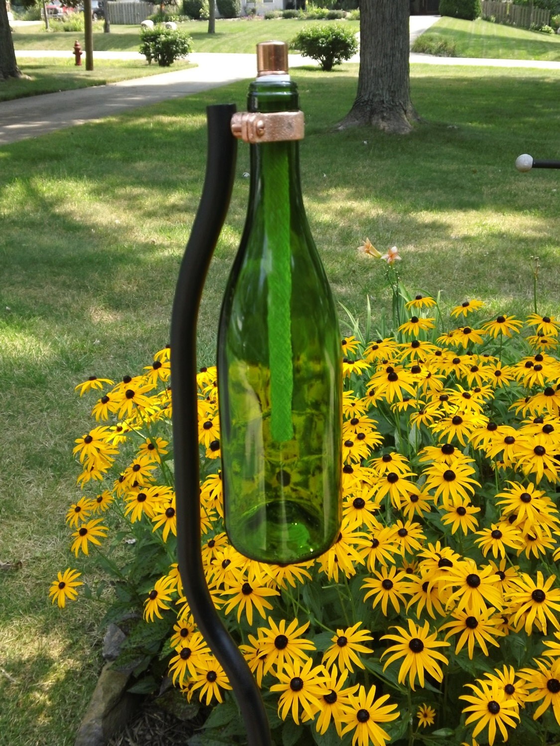 Wine Bottle Tiki Torch