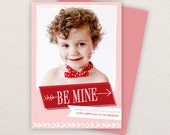 INSTANT DOWNLOAD: Photo Valentine's Card. Be Mine Arrows. Il_170x135